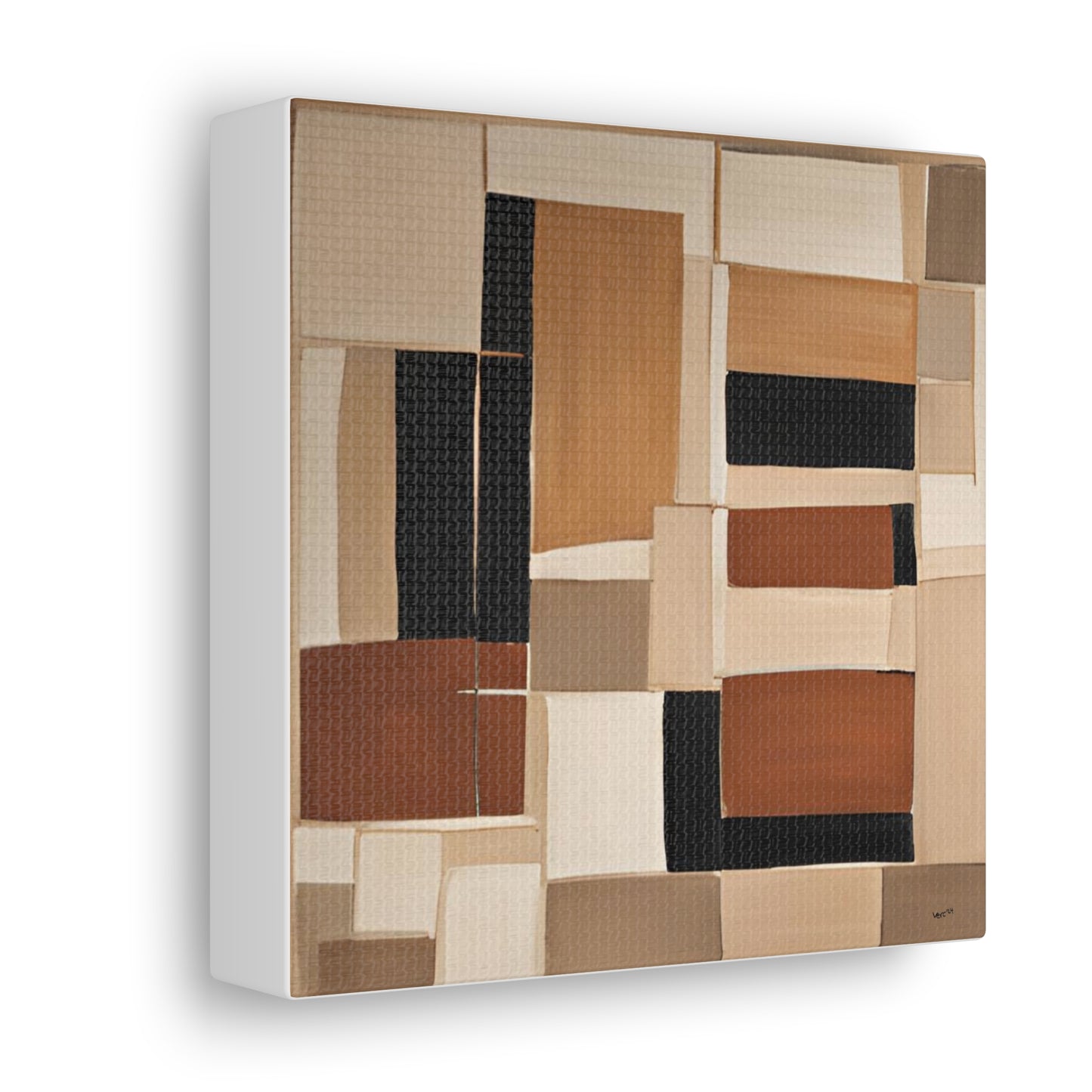 Vercmagnus Midcentury Geometric Canvas Gallery Wrap Wall Art Print