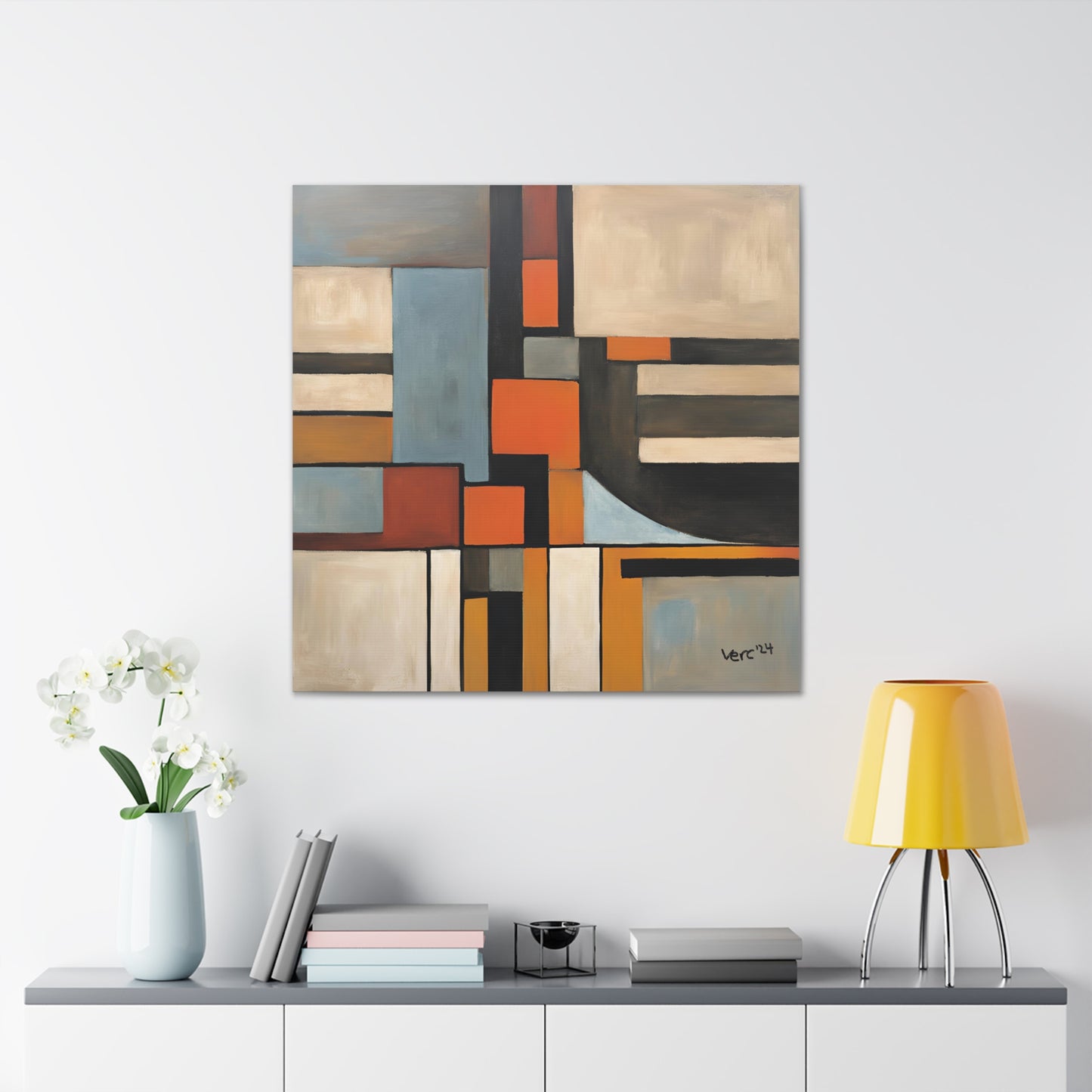 Vercmagnus Geometric Canvas Gallery Wrap Wall Art