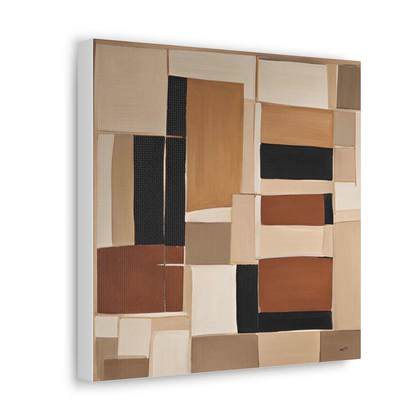 Vercmagnus Midcentury Geometric Canvas Gallery Wrap Wall Art Print