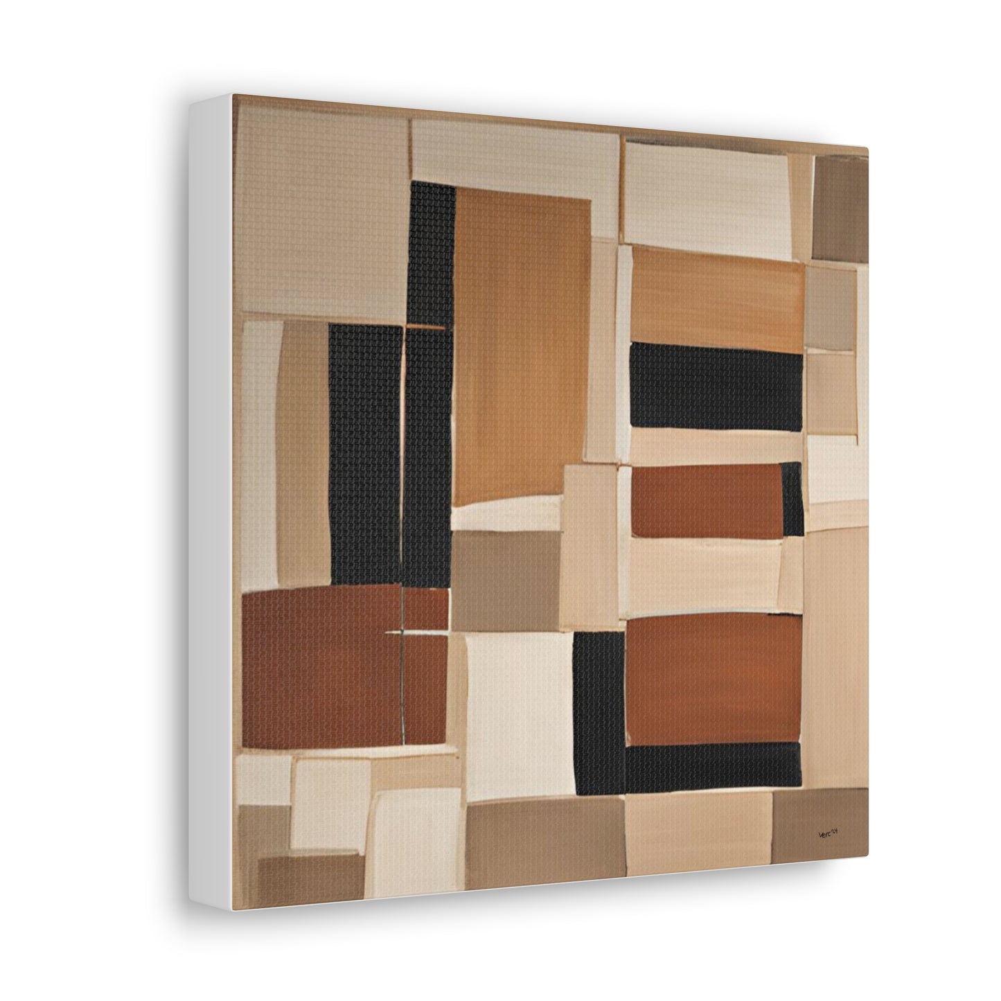 Vercmagnus Midcentury Geometric Canvas Gallery Wrap Wall Art Print