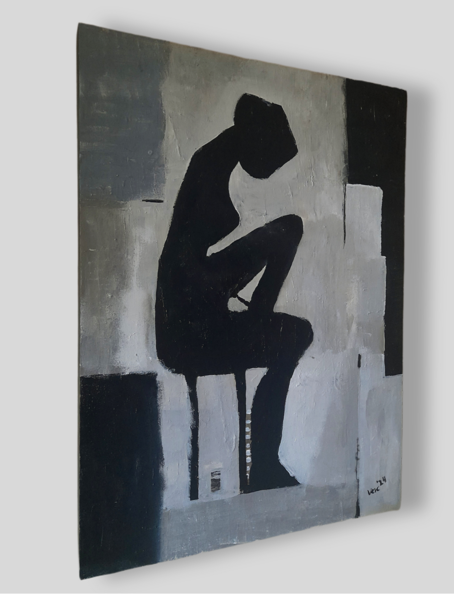 Contemporary Minimalist Painting The Thinking Woman By Vercmagnus