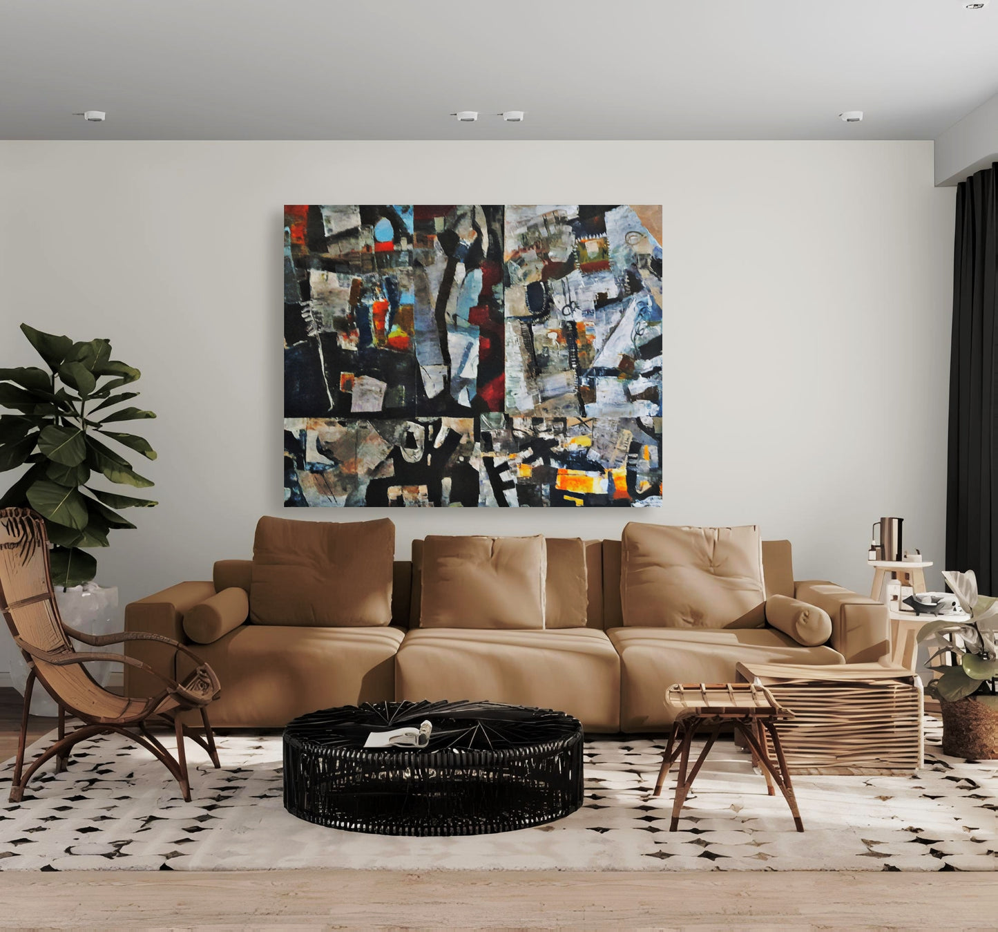 Large Wall Art - Original Painting VENTURES By Vercmagnus