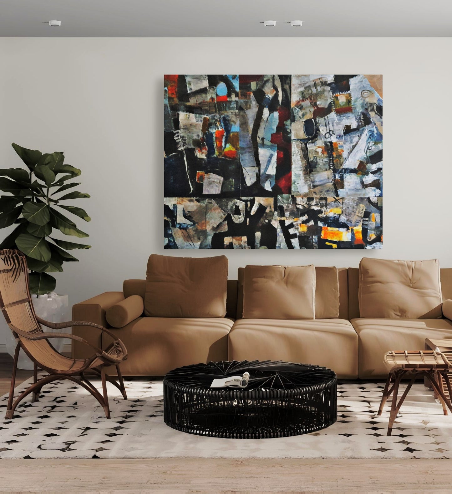 Large Wall Art - Original Painting VENTURES By Vercmagnus